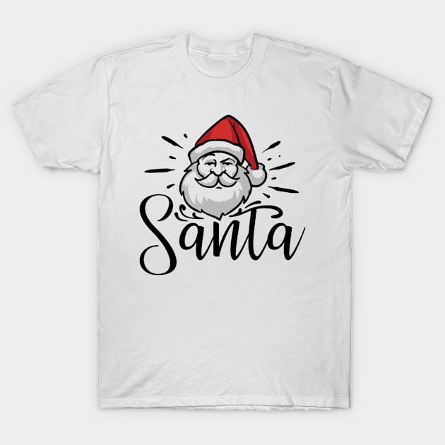 Cute Santa quotes design T-Shirt by Sticker deck